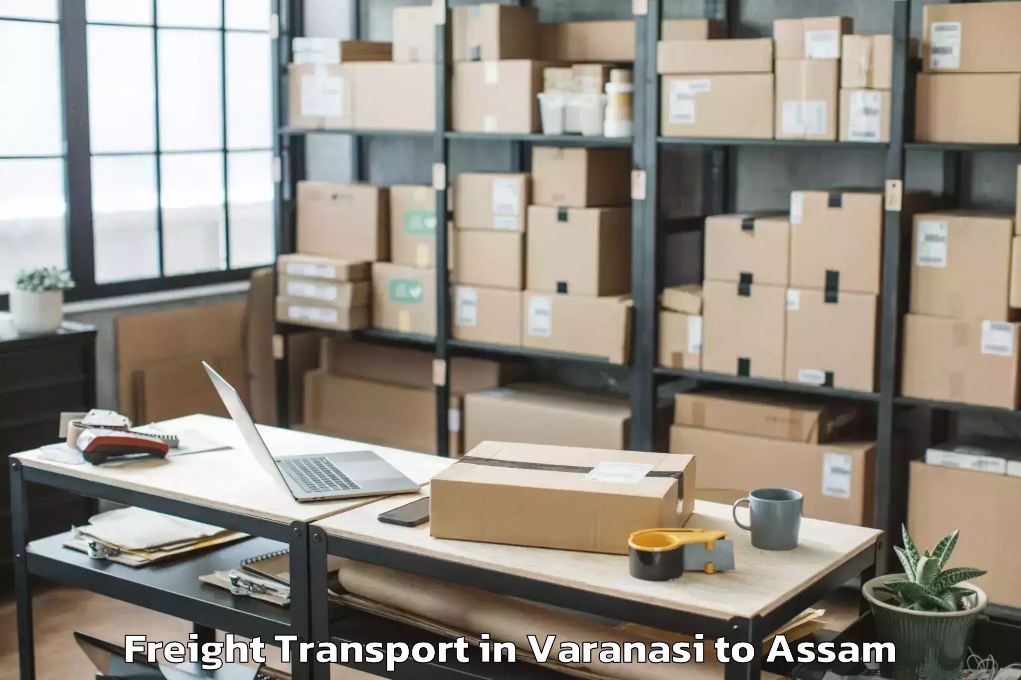 Book Varanasi to Lumding Railway Colony Freight Transport Online